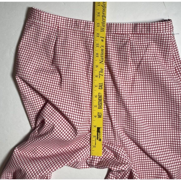 COMPAGNIE INTERNATIONALE EXPRESS Pants 11/12 Vintage 80s 90s Red White Plaid - Picture 9 of 10